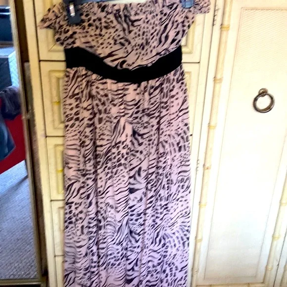 h and m maxi dress H&M Draped Ruched Sunset-Ready Style Round neckline Women's Light beige Draped Maxi